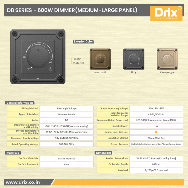 D8 Dimmer for light - Image 2